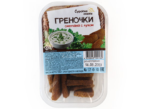 Сурские гренки Сметана с луком (100 гр) в Волгодонске