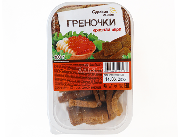 Сурские гренки со вкусом Красная икра (100 гр) в Волгодонске